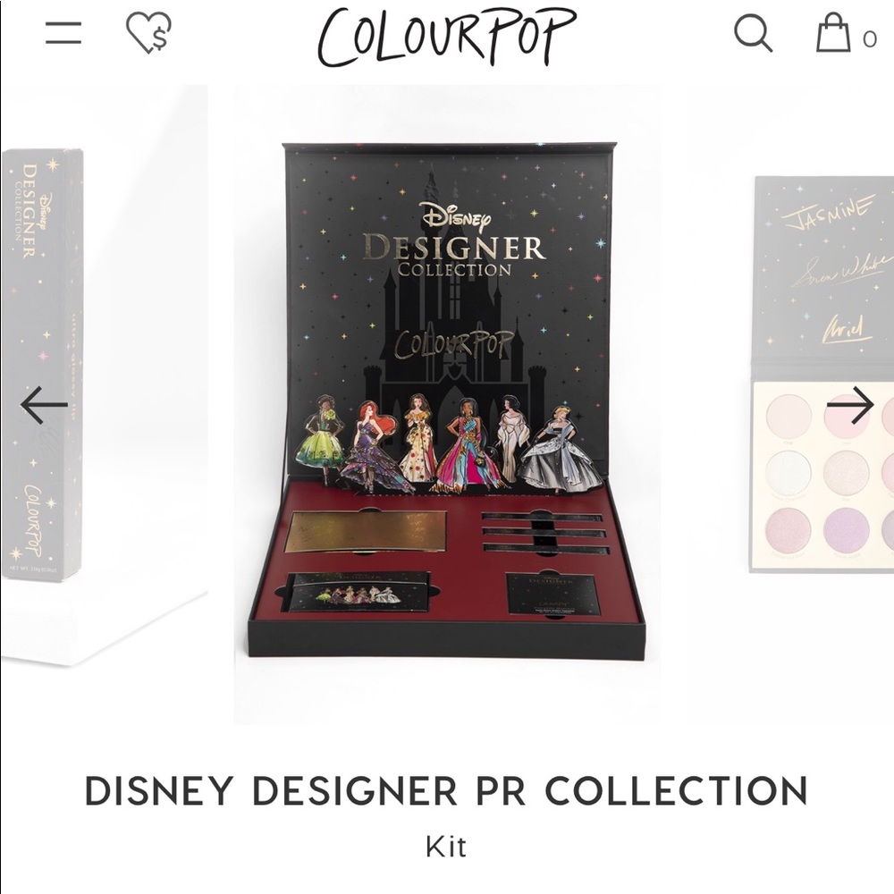 ColourPop Disney designer PR collection